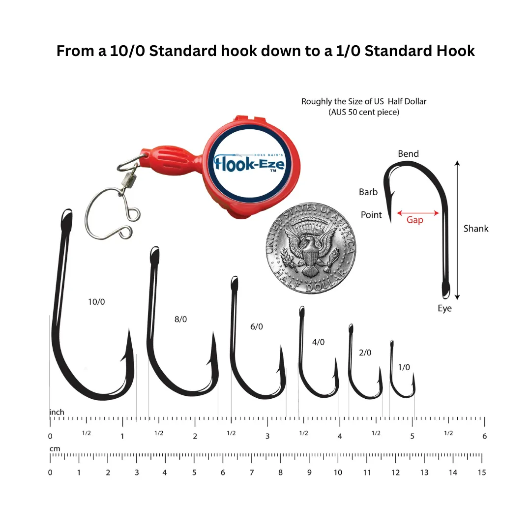 HookEze Fishing Knot Tying Tool (Large) | Pack of 2 | Red
