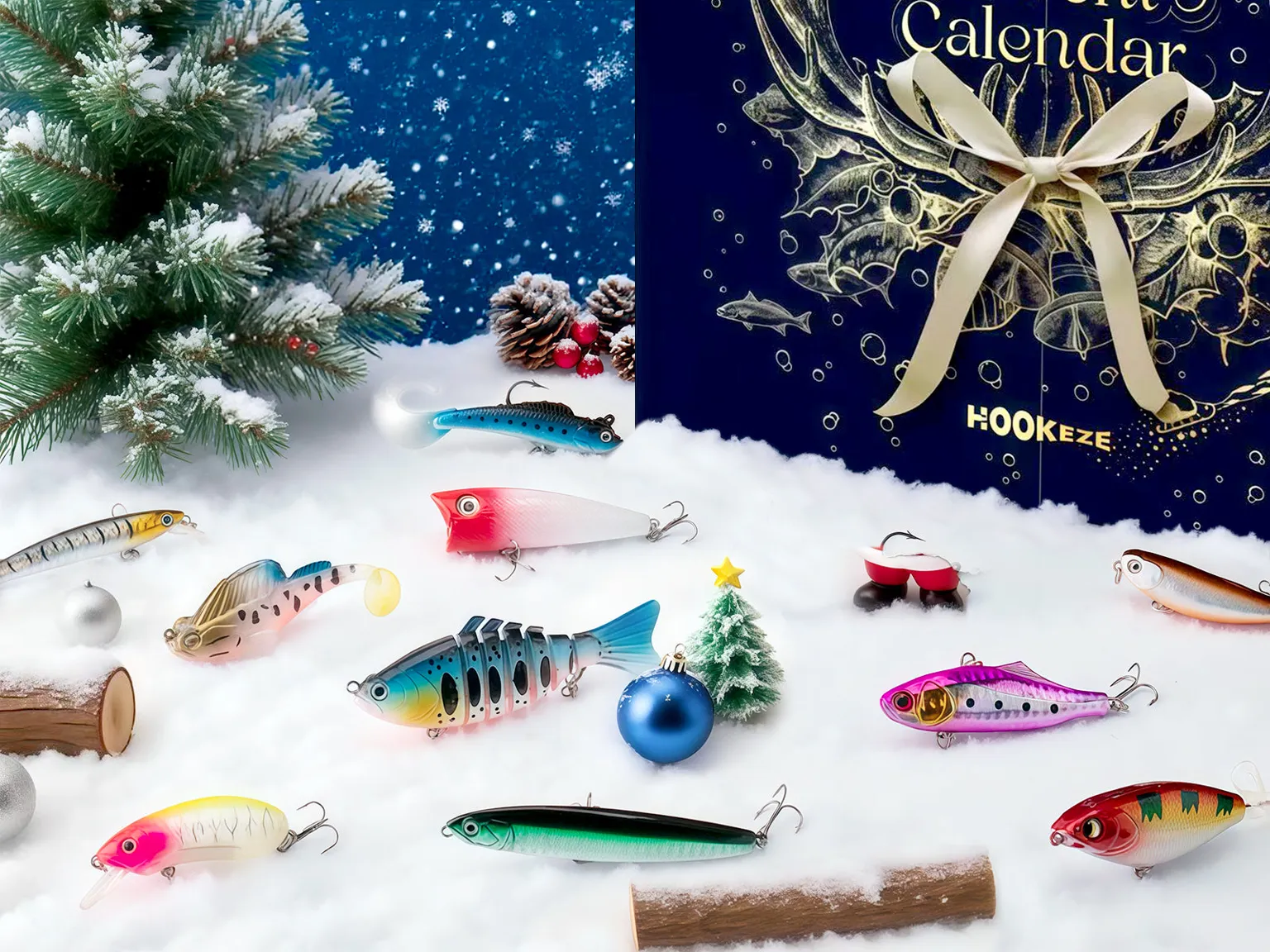 HookEze Fishing Advent Calendar Pro Kit | 24 Days of Fishing Gifts